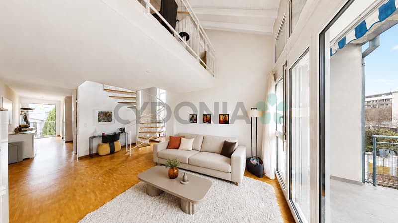 EXCLUSIVE - Bright 3.5-room duplex with balcony in the heart of Satigny (11)