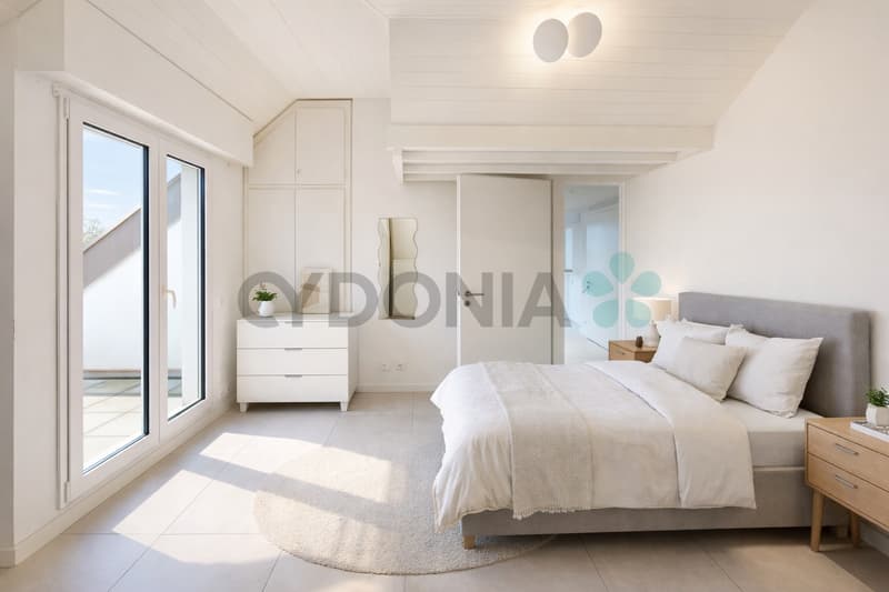 Duplex attic 3.5 rooms with terrace and balcony in Perly (4)