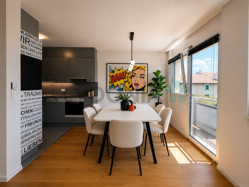 Beautiful through apartment with 5 rooms in the heart of Meyrin Village (3)