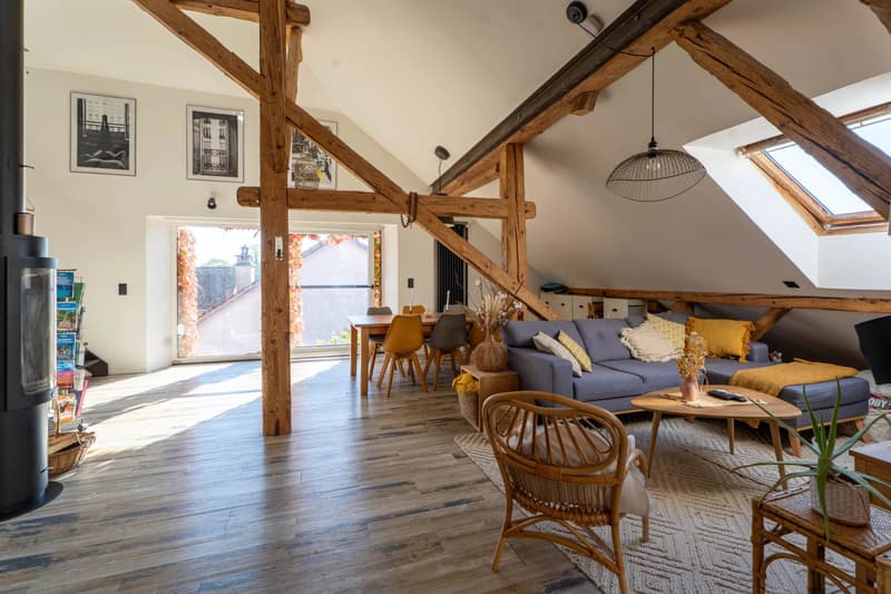 Maison villageoise de caractère avec 3 logements, jardin et terrasse (5)