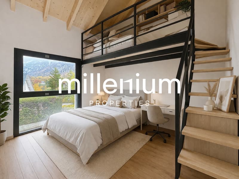 Villa contemporaine avec toit-terrasse et vue dégagée - Proche Genève (9)