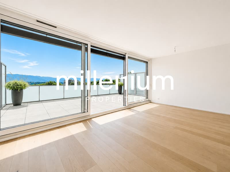 Superbe duplex en attique avec vue Lac et Mont-Blanc à Chêne-Bougeries (7)