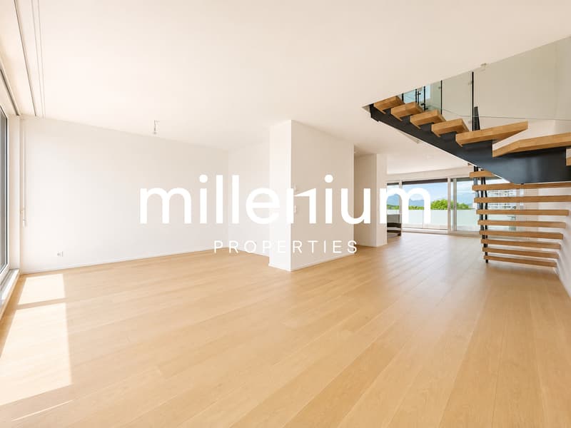 Superbe duplex en attique avec vue Lac et Mont-Blanc à Chêne-Bougeries (4)