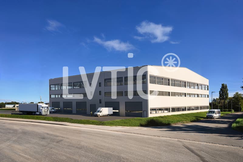 Halle industrielle, bureaux de 6600 m2 divisibles à louer à Domdidier (1)