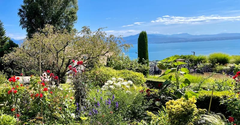 Magnificent individual villa unfurnished with splendid view of the lake in Féchy (1)