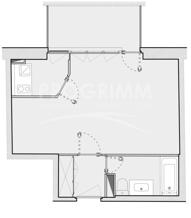 Studio - Champel - Avenue de Miremont - 34m2 + Balkon 6,5m2 (5)