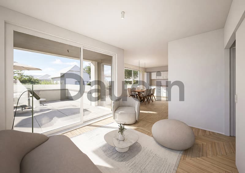 THPE apartment on a 3-room plan with a spacious balcony (2)