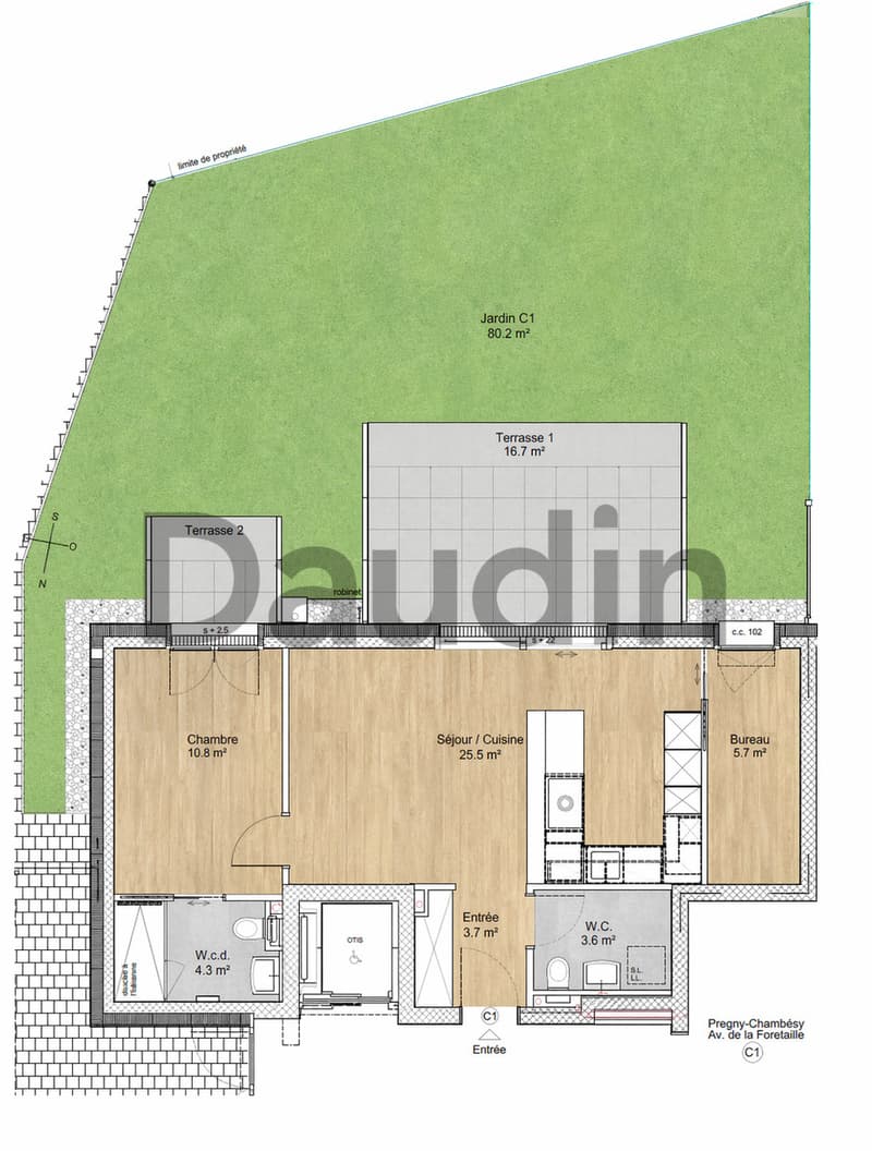 Appartement neuf THPE de 3.5 pièces avec un jardin privatif (5)