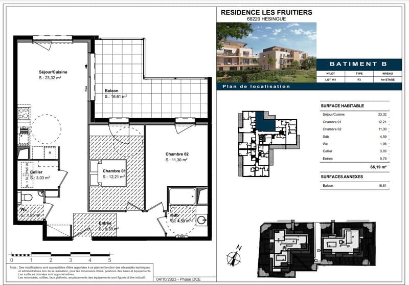 Appartement 3 pièces neuf à Hésingue (68220) (2)