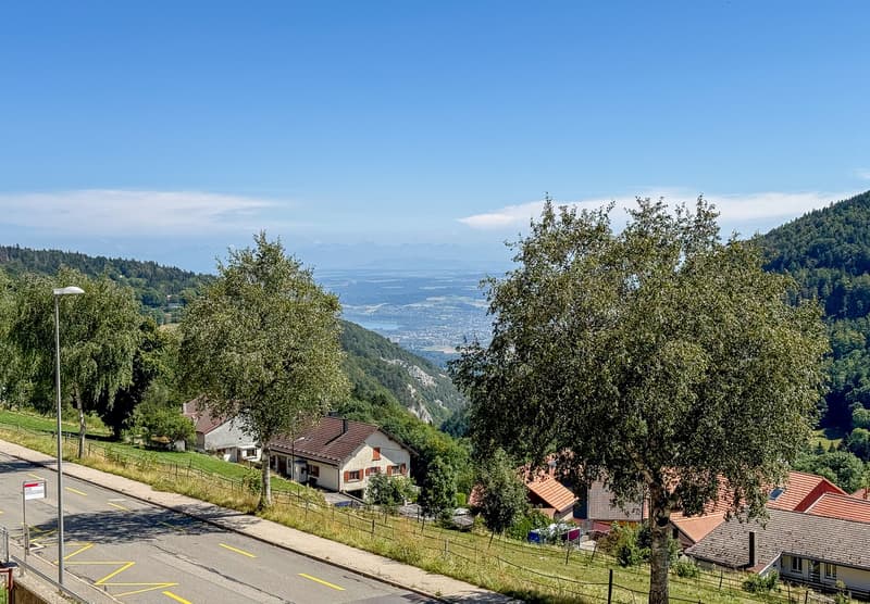 Beau dégagement sur la plaine depuis le balcon