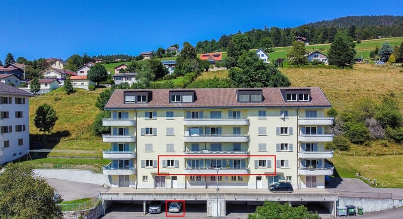 Vue aérienne du bâtiment