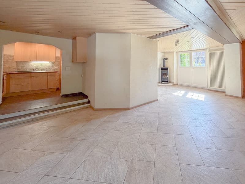 Appartement au rez inférieur vacant