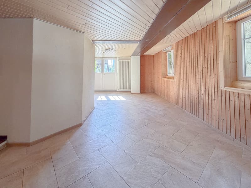 Appartement au rez inférieur vacant