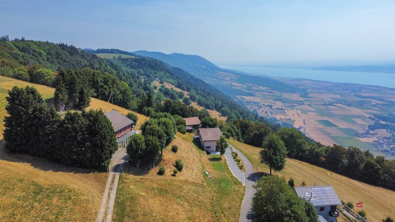 Vue aérienne - lac de Neuchâtel