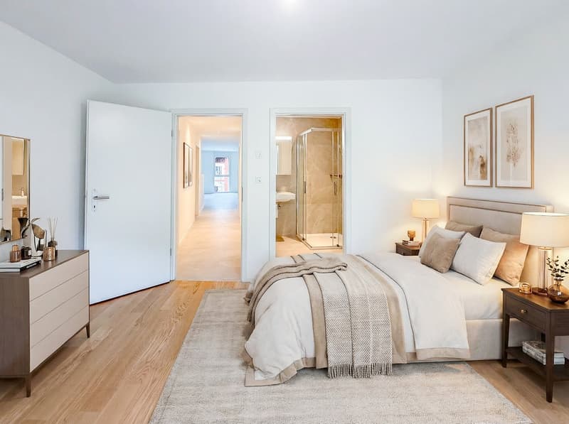 1 suite parentale avec salle de douche (décoration non contractuelle)