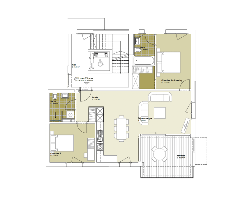 Apartment 3.5 rooms in Fétigny (18)