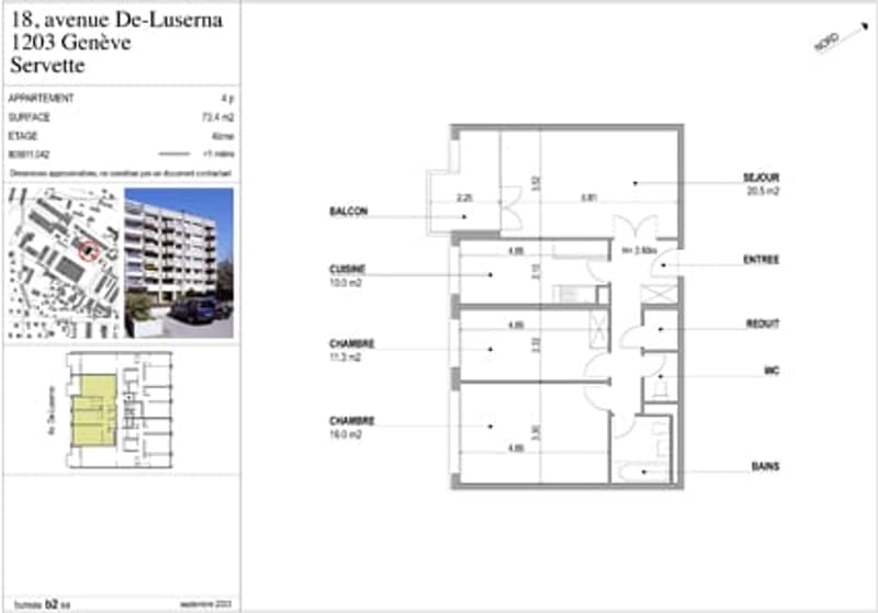 Appartement de 2 pièces au 2éme étage - Avenue de Luserna 18, Genève Charmilles (5)