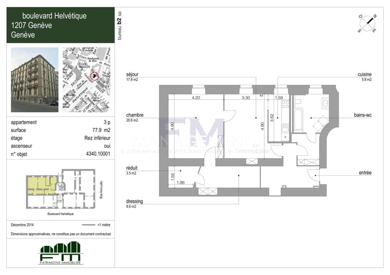 Centro Città - Bd Helvétique 15 - 3 pezzi al pianterreno, circa 80m2 (11)