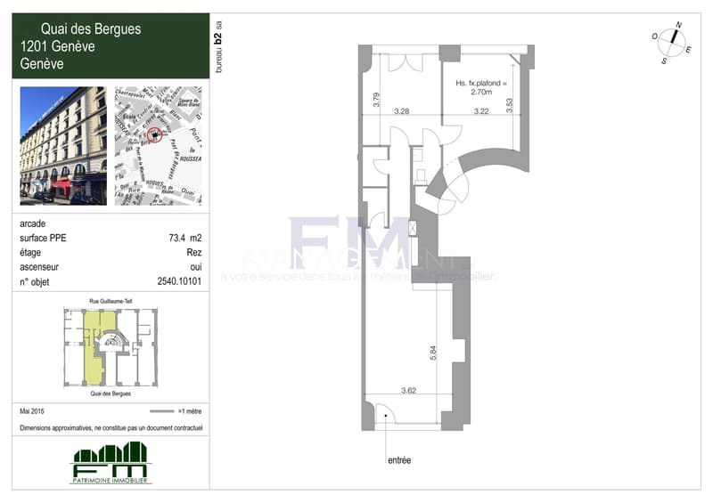 Right bank, Quai des Bergues - Arcade of approximately 73.40 m2 PPE (5)