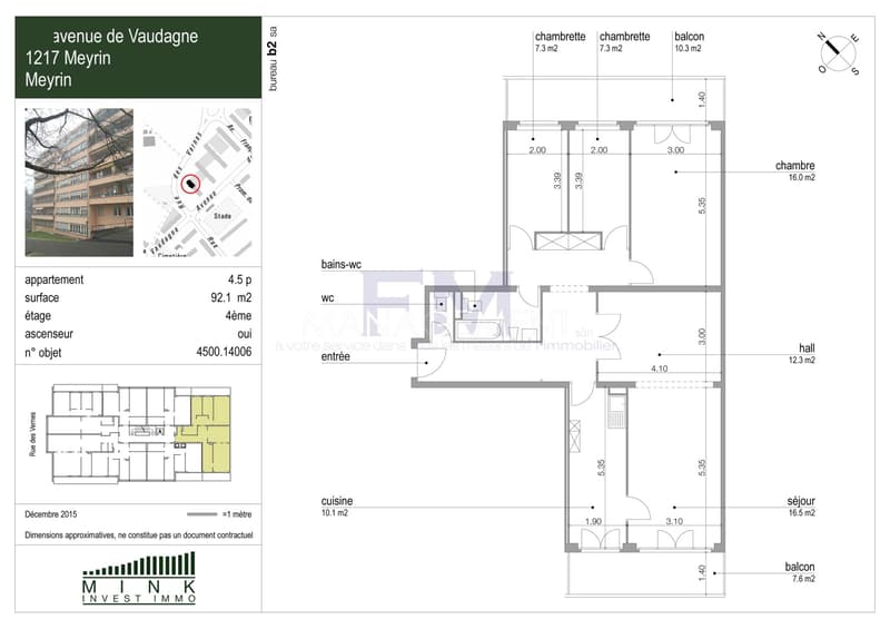 Meyrin - Avenue de Vaudagne - Appartement de 4.5 pièces ? env. 92 m² (2)