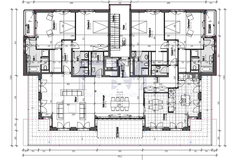 Blühend - Malagnou - Ch. de la Florence 7 Stück, im 5. Stock, ca. 285m2 + Terrasse (11)