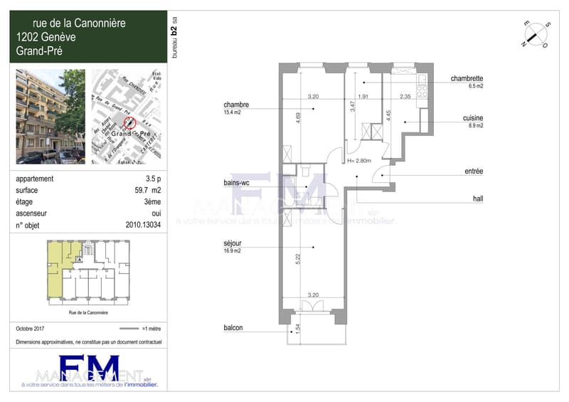 Rue de la Canonnière ? 3,5 pièces d'env. 59 m² au 3ème étage (3)