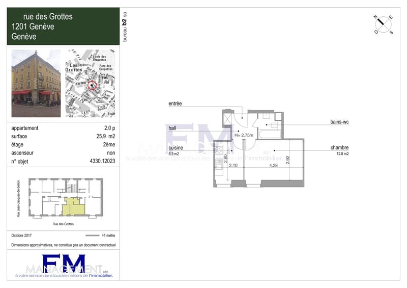 Rue des Grottes ? 2 pièces d'env. 25,9 m² au 2ème étage (6)