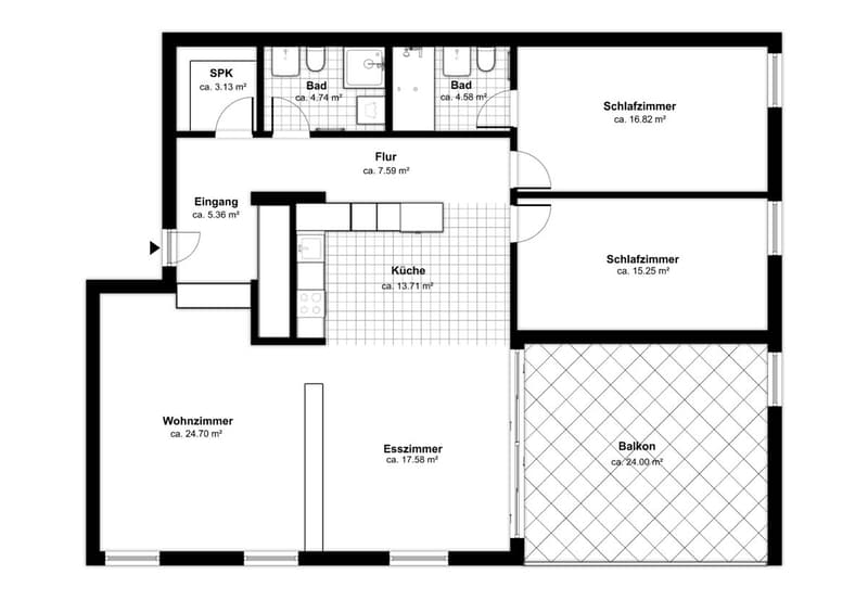 Lichtdurchflutete 3.5-Zimmer Wohnung mit Blick in Zürich inkl. 2 Garagenstellplätze (11)