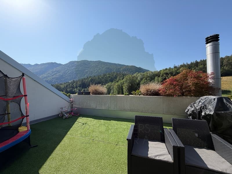 Magnifique appartement rénové de 5,5 pièces avec terrasse et vue (2)