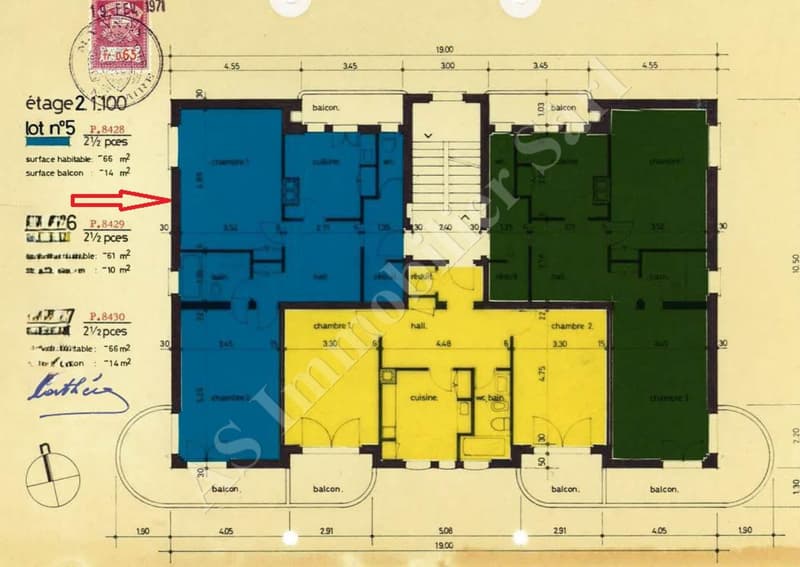 Quartier de Montchoisi - vaste appartement 3.5 pièces de 41 m2 avec 2 balcons (10)