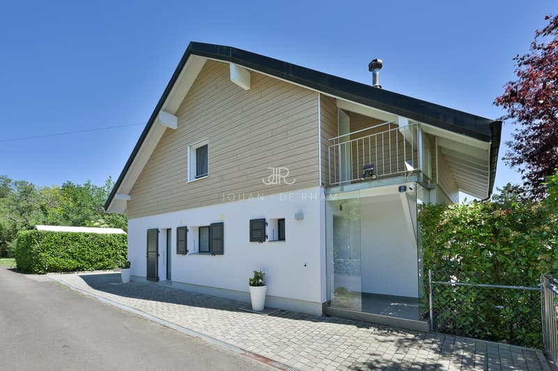 In the heart of Sus-Châtel (Genolier) - Renovated individual villa, energy performance A, lake and Alpine views (13)
