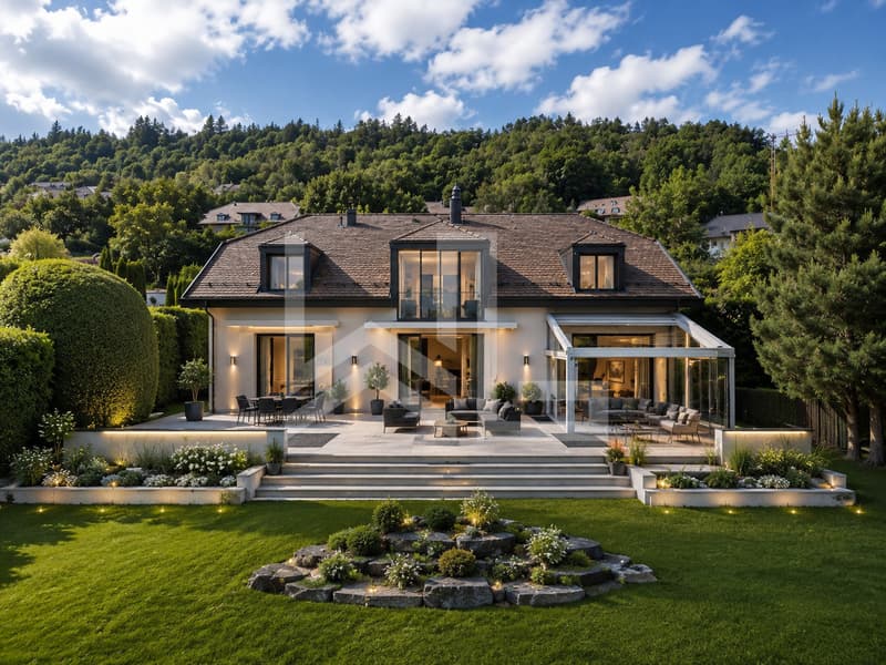 Villa avec vue imprenable sur la Côte, le Lac et les Alpes (1)