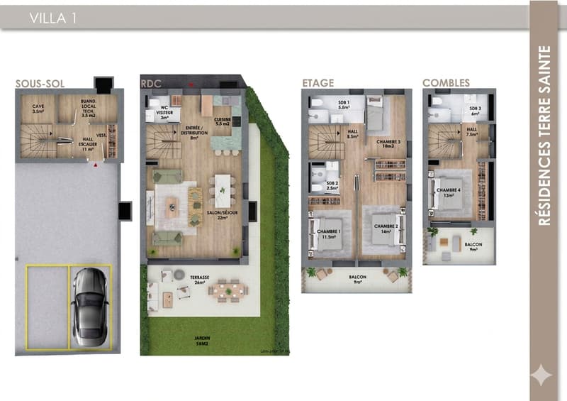 New project - Villa 1 with 4 bedrooms, terrace and private garden (7)