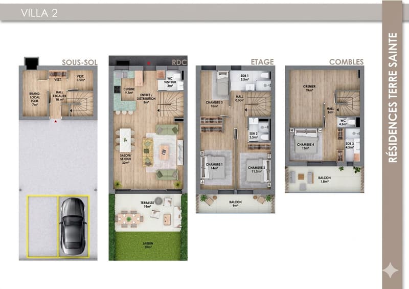 New project - Villa 2 of 4 bedrooms with terrace and private garden (6)