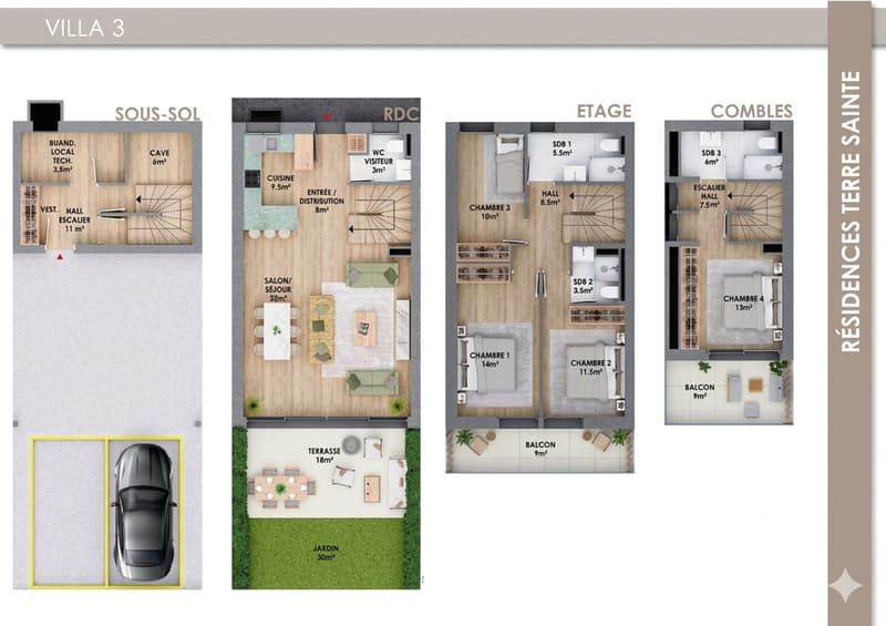 New project - Villa 3 of 4 bedrooms with terrace and private garden (7)