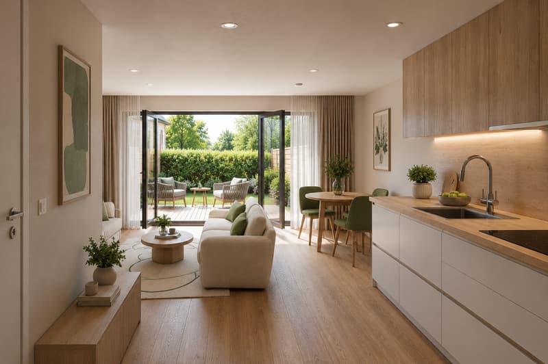 Appartement auf Plan, 2 Zimmer mit eigenem Garten und Terrasse (2)