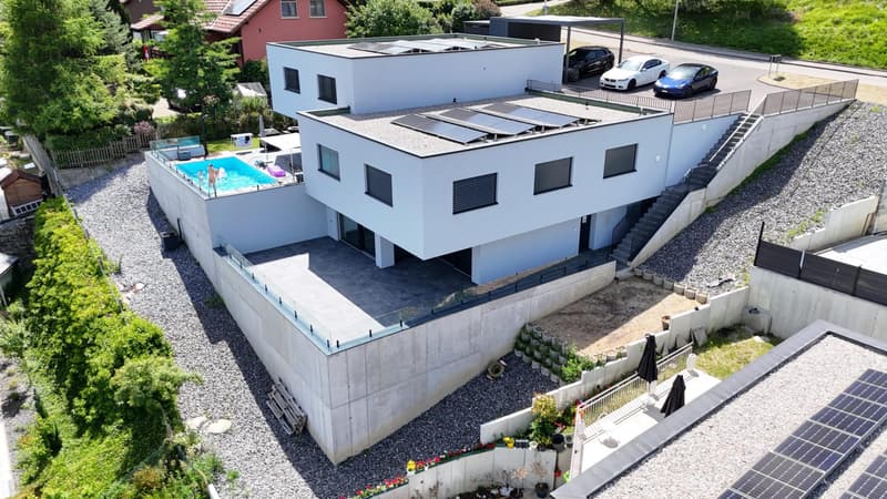 Villa bifamiliare contemporanea di 180 m² a Lucens - vista aperta incredibile (6)