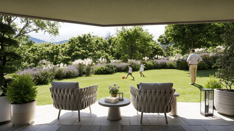 APPARTEMENT NEUF EN ATTIQUE ENTOURÉ DE VERDURE (7)