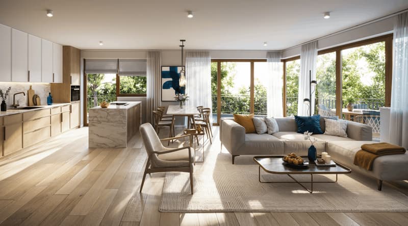 APPARTEMENT NEUF EN ATTIQUE ENTOURÉ DE VERDURE (8)