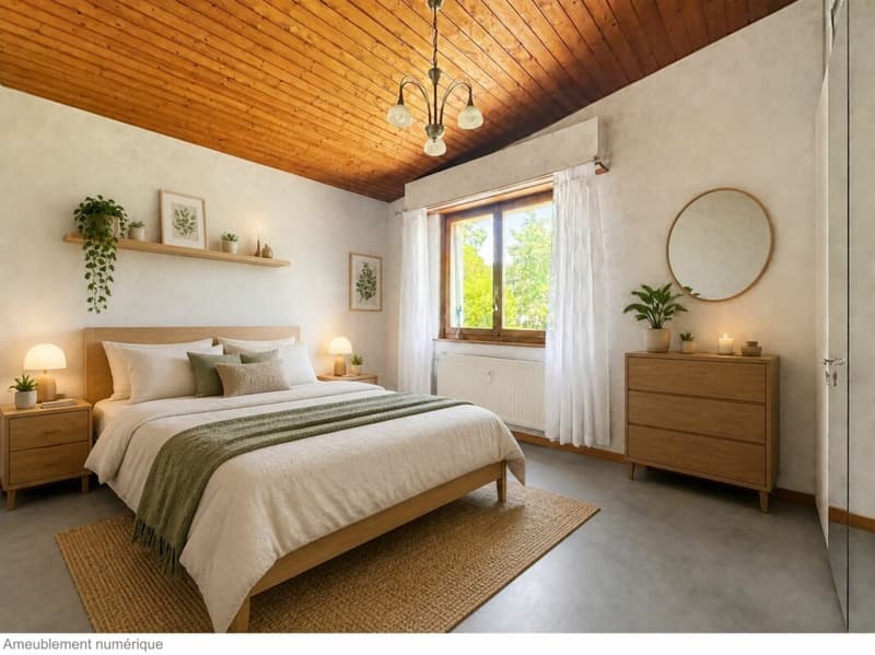 Single-family house on one level on the edge of an agricultural area with a stream (10)
