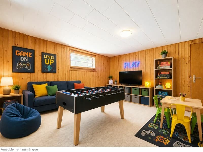Single-family house on one level on the edge of an agricultural area with a stream (13)