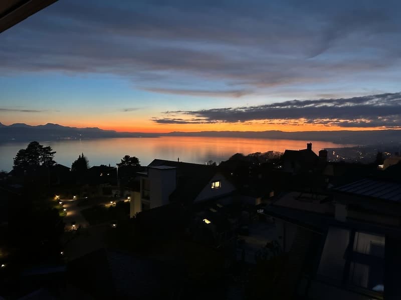 Coucher de soleil depuis la maison