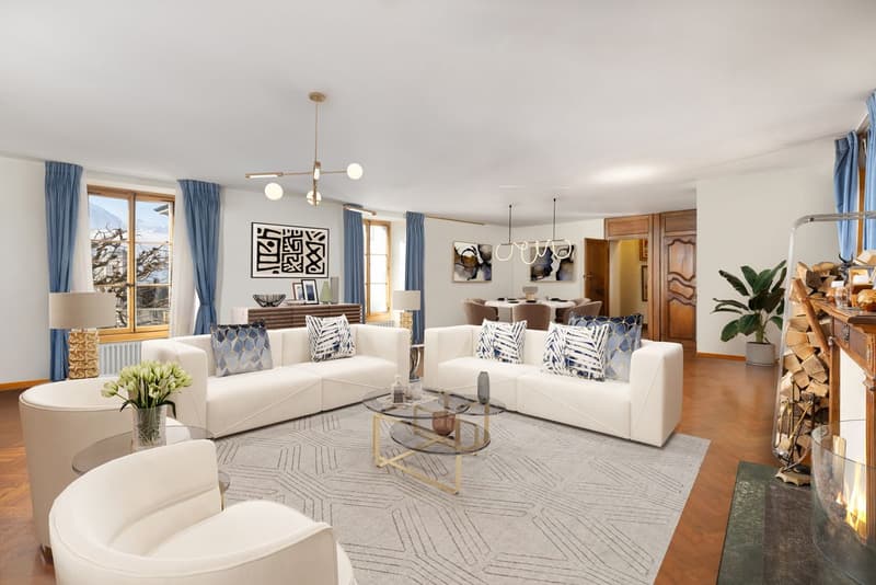 Au coeur de Montreux - Appartement de 270 m2 avec vue , terrasse et jardin privatif (6)