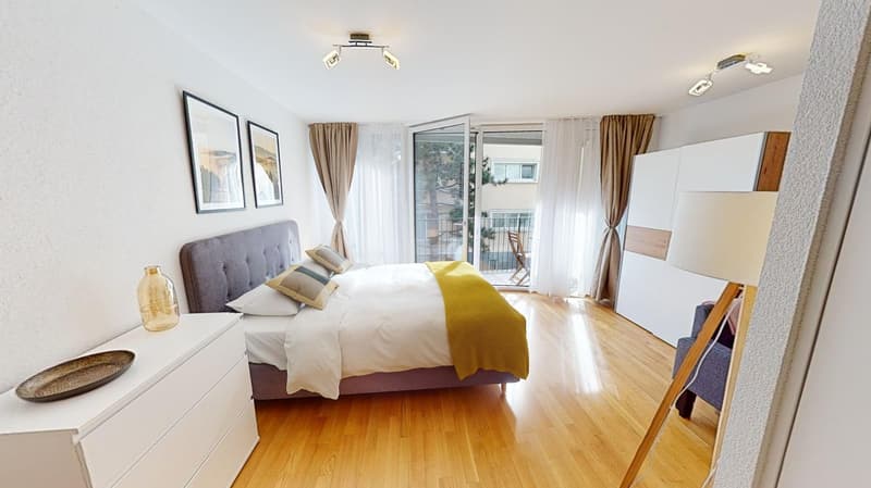 Moden Bright Studio with Balcony - Lausanne city centre - 10min walk from train station (9)