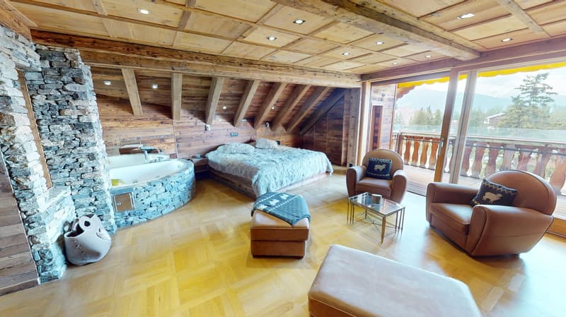 Private Jacuzzi & Mountain View Furnished Studio with Balcony - Swiss Alps Chalet (3)