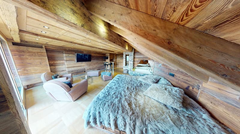 Private Jacuzzi & Mountain View Furnished Studio with Balcony - Swiss Alps Chalet (6)