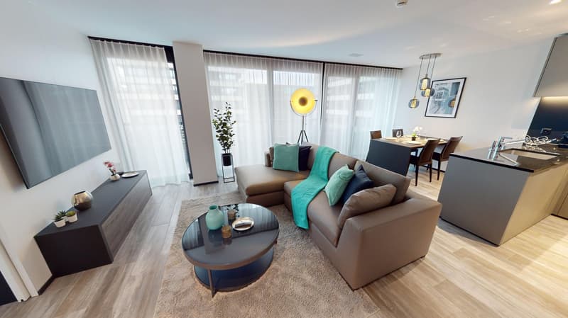 Appartement 2 pièces meublé avec balcon élégant (5)