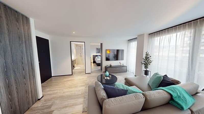 Appartement 2 pièces meublé avec balcon élégant (7)