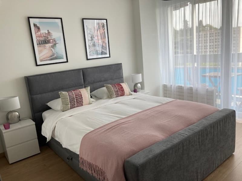 Spacious 85 m² 2-bedroom apartment with lake and mountain views - 3min to lake with parking (7)