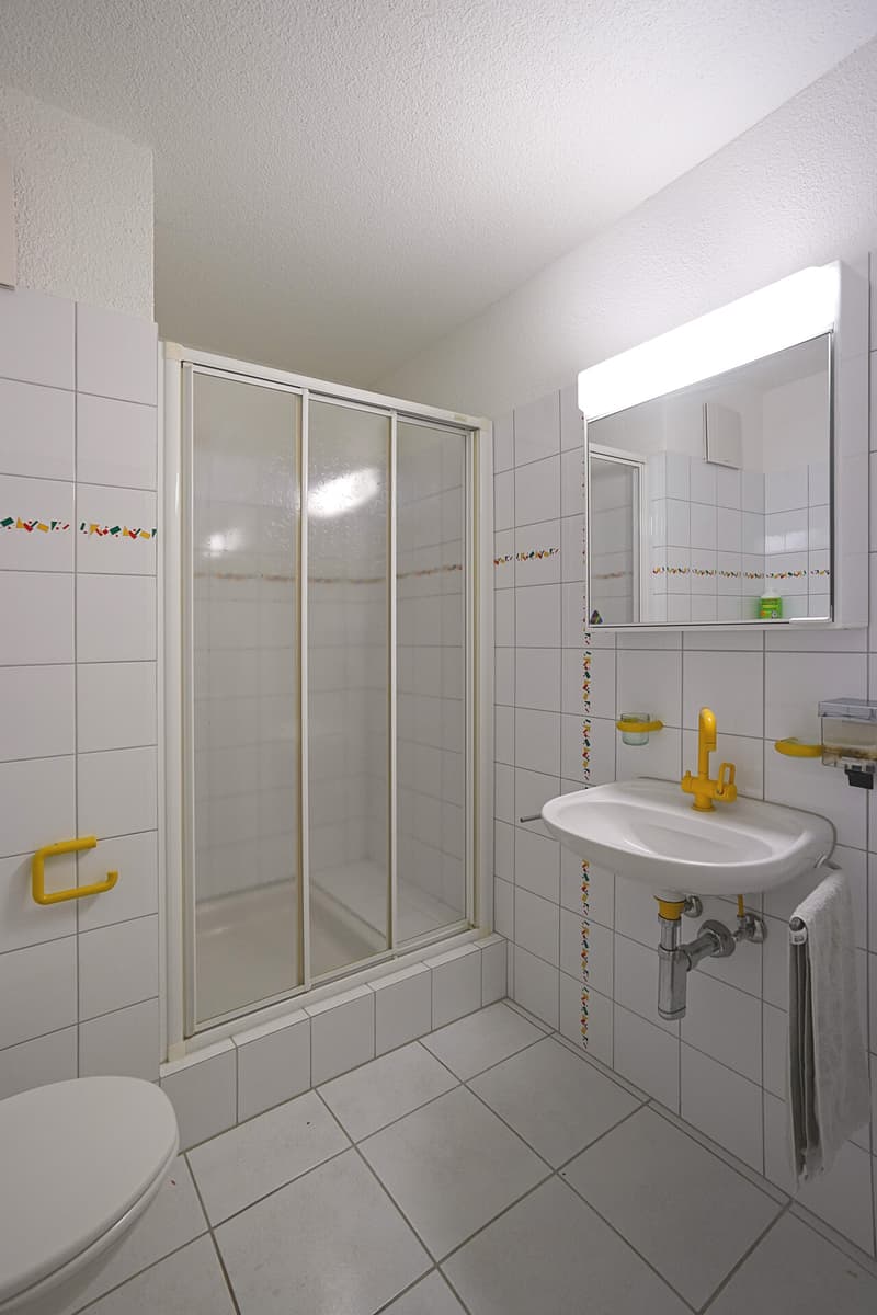 12. Duschbad - Bürofläche, Gewerbefläche, Einbauküche, Duschbad, Eigennutzung, Kapitalanlage, Stellplätze, kaufen, verkaufen, Immobilienmakler, FEHR Immopartner AG, Berikon, Bremgarten, Aargau, Schweiz